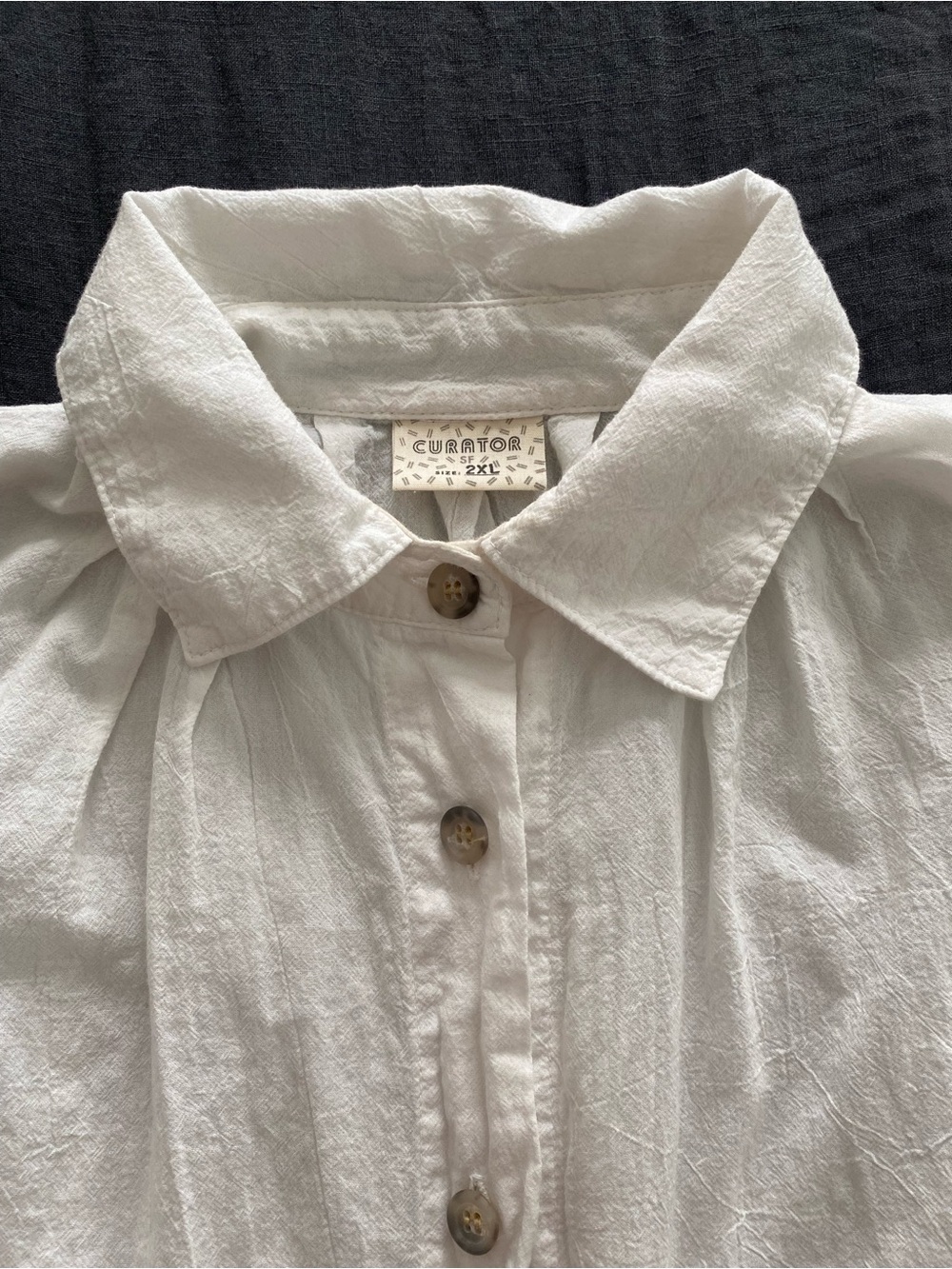 CuratorSF poet blouse - milk